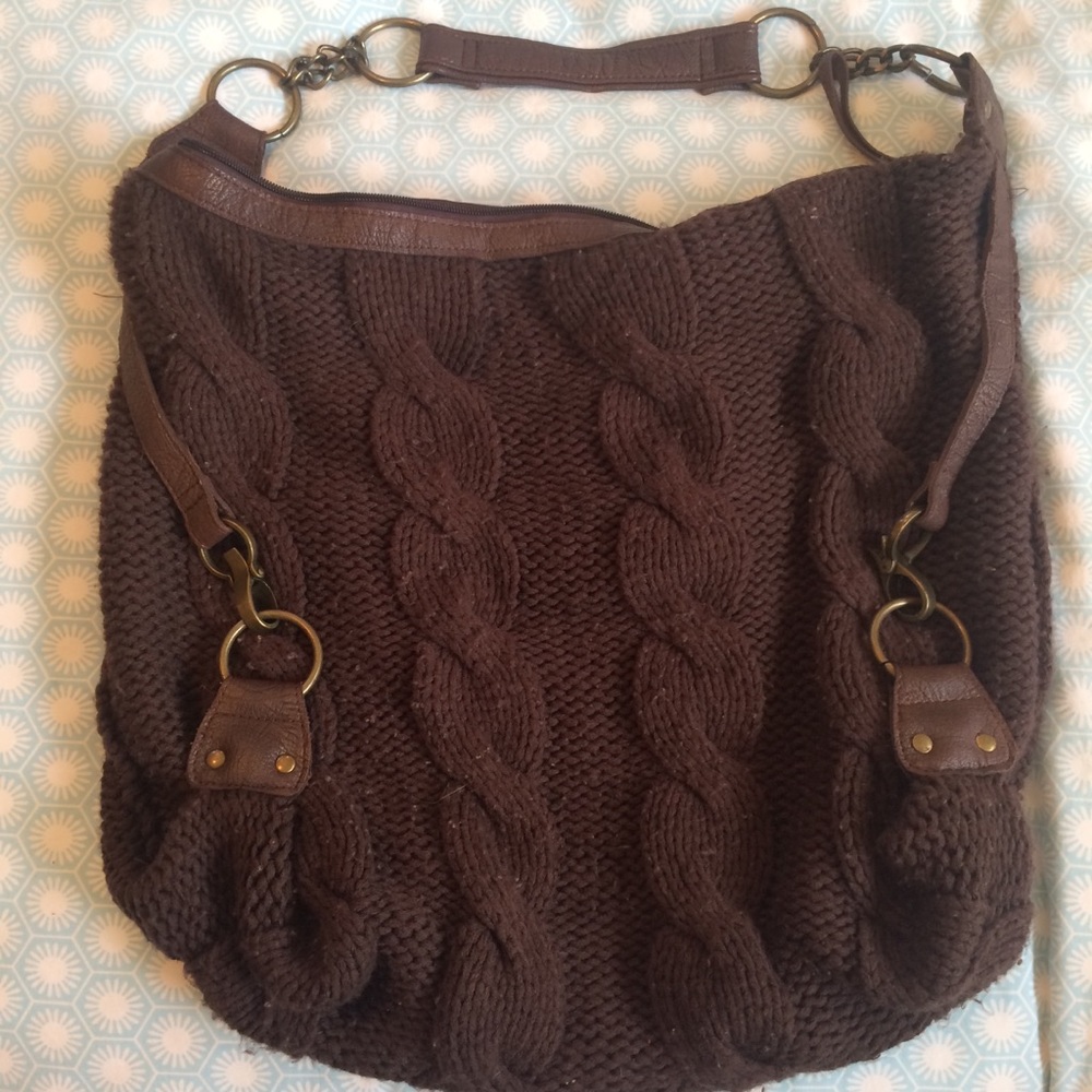 Sweater Material Slouch Purse